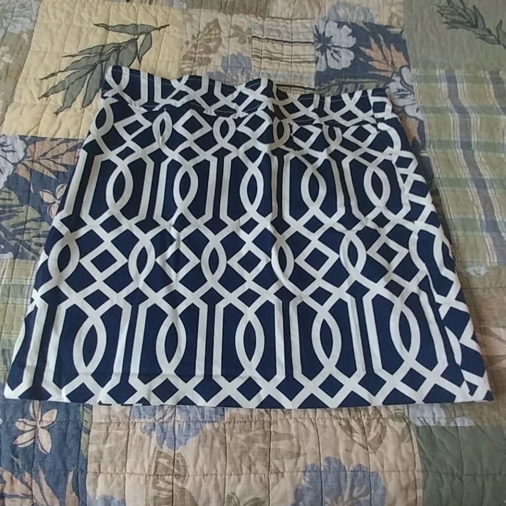 Blue and white skirt